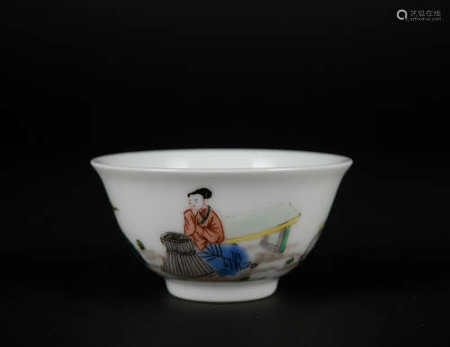 A Wu cai 'figure' bowl