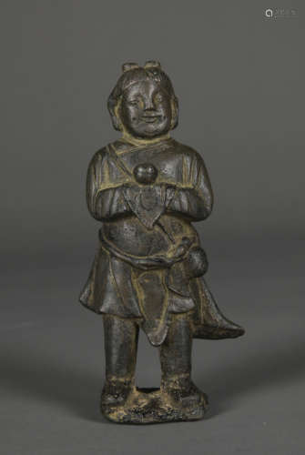 A bronze statue of Kid,Qing dynasty