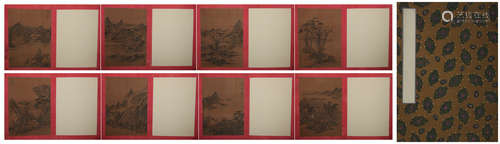 A Zhao zuo's landscape ablum of paintings