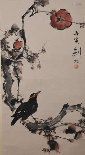 A Gao jianfu's flower and bird painting