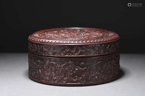 A Red sandalwood box