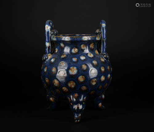 A blue glazed censer