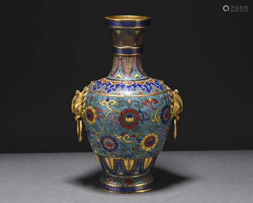 A Cloisonne enamel 'floral' vase