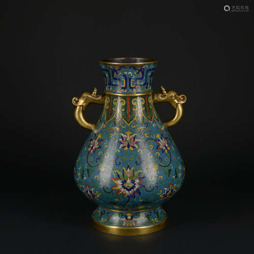 A Cloisonne enamel 'floral' vase