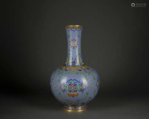 A Cloisonne enamel 'floral' globular vase