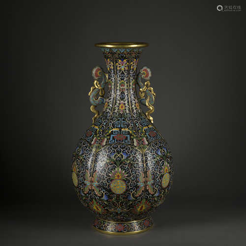 A Cloisonne enamel 'floral' vase