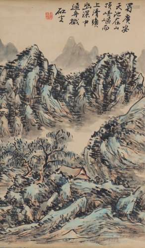 A Huang binhong's landscape painting