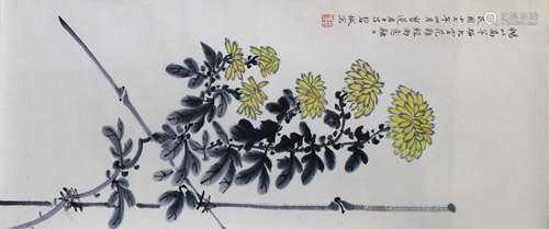 吕碧城 菊 绢本立轴