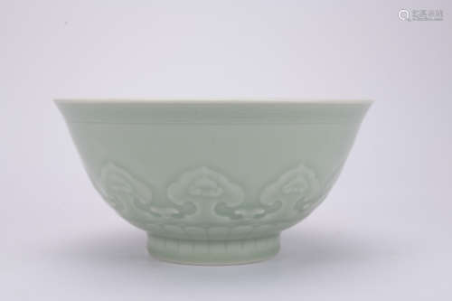 A celadon-glazed bowl