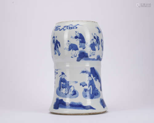 A blue and white 'figure' vase