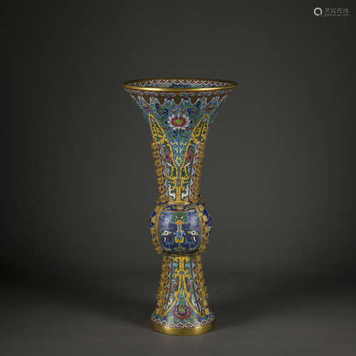 A Cloisonne enamel 'floral' vase