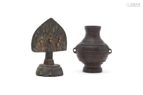 A Chinese small bronze vase