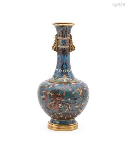 A Chinese cloisonné vase