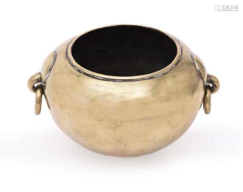 A Chinese bronze ovoid censer