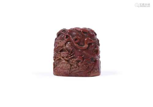 A fine and rare Chinese soapstone seal