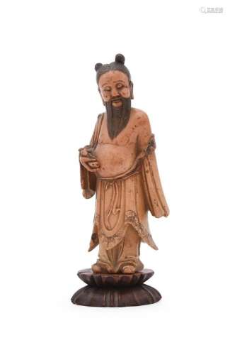 A Chinese soapstone figure of Zhong Liquan