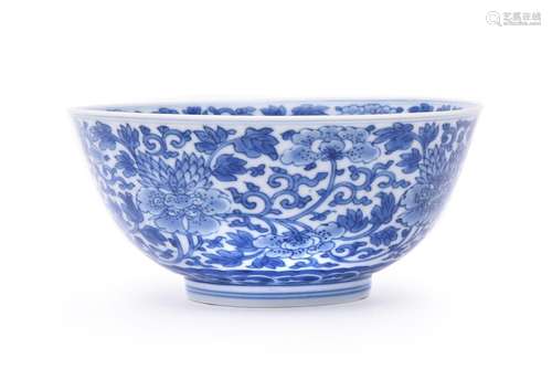 A Chinese blue and white bowl