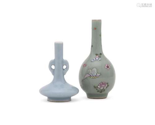 A Chinese miniature claire-de-lune vase