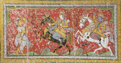 AN EAST INDIAN PATTACHITRA PAINTING