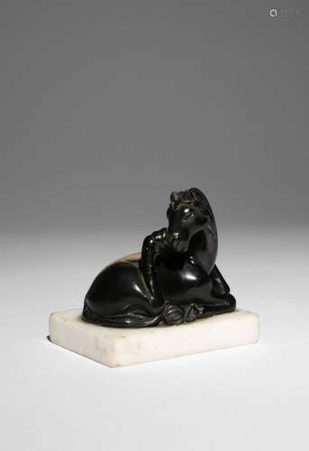 A CHINESE SOAPSTONE CARVING OF A HORSE