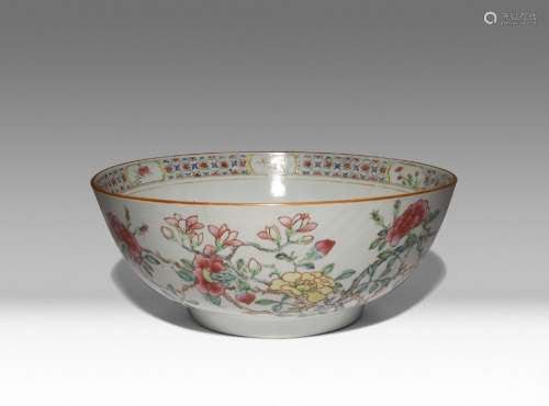 A CHINESE FAMILLE ROSE PUNCH BOWL