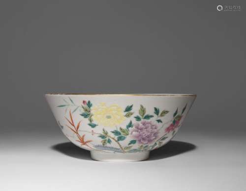 A CHINESE FAMILLE ROSE 'PEONY' BOWL