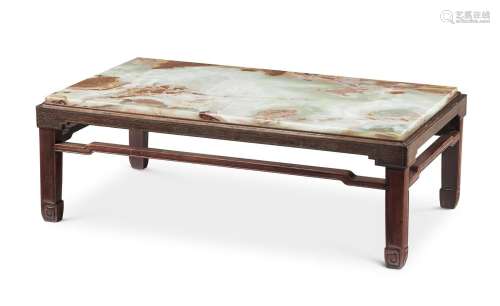 A Chinese hardwood kang table
