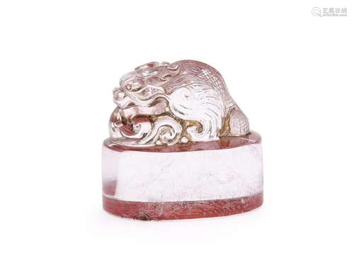 A Chinese rock crystal seal