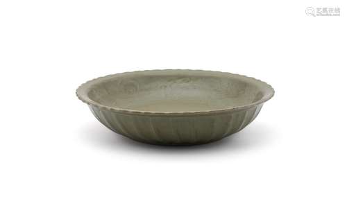 A very large celadon dish