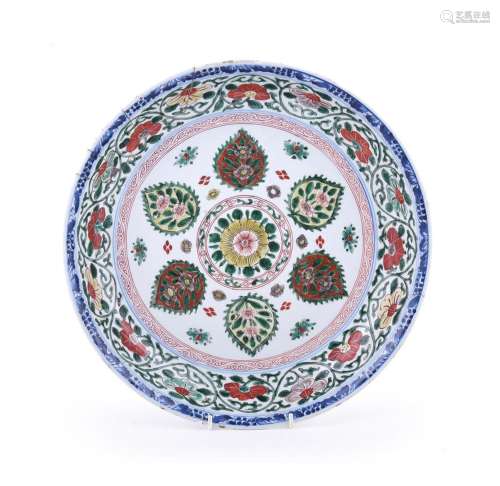 A large Chinese Famille Verte dish for the Islamic market