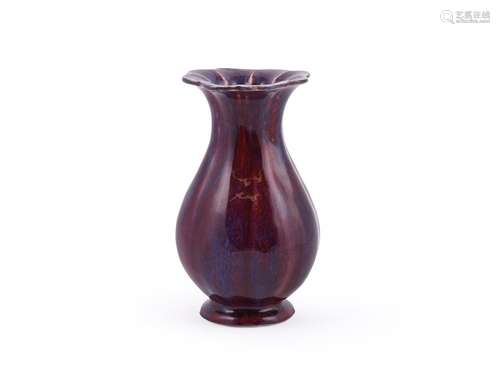 A Chinese flambé vase