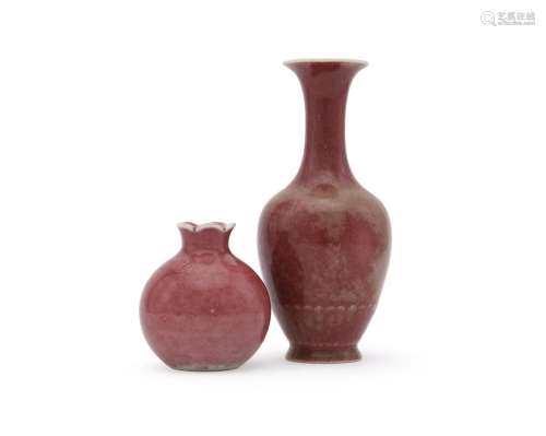 A Chinese peach bloom-glazed vase