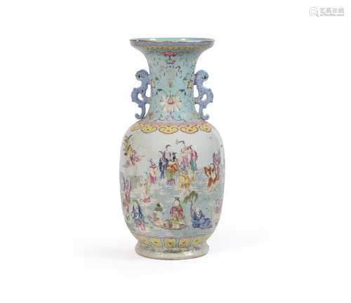 A large Chinese Eight Immortals vase