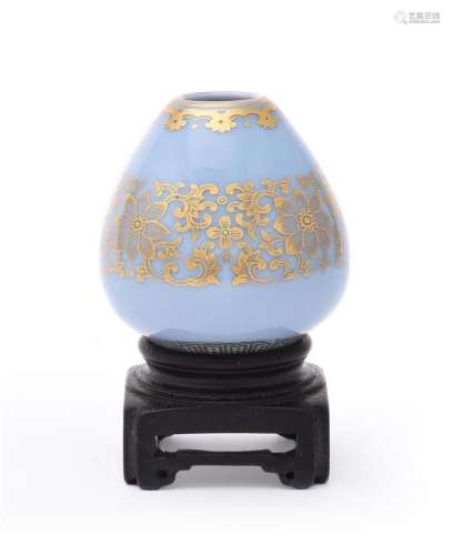 A Chinese clair-de-lune glazed waterpot