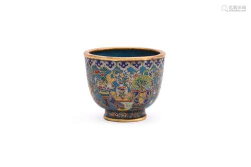 A small Chinese cloisonne Antiquities bowl