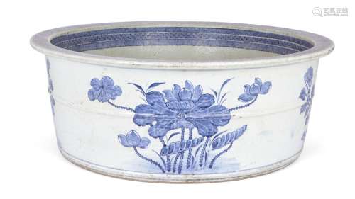 A massive Chinese export porcelain blue and white 'landscape...
