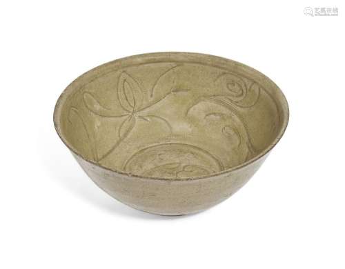 A Chinese Longquan celadon 'lotus' bowl