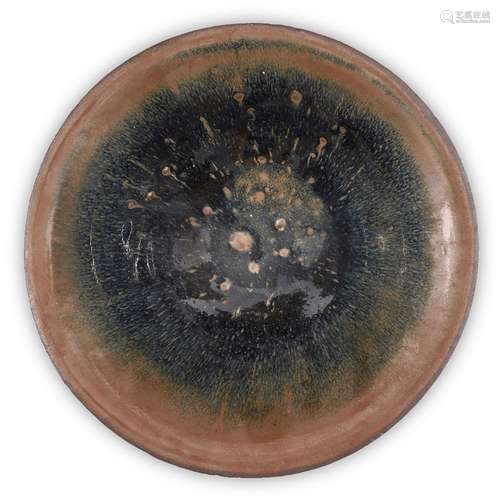 A large Chinese stoneware Jian 'hare's fur' bowl