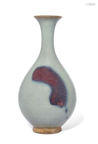 A Chinese Jun-type pear-shaped vase