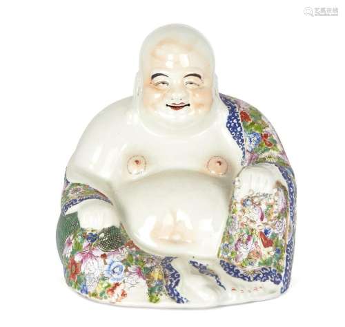 A large Chinese porcelain famille rose figure of Budai