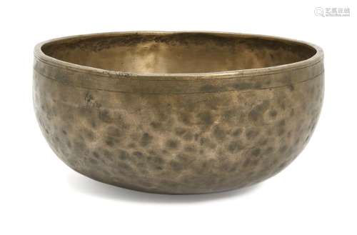 A Tibetan bronze singing bowl