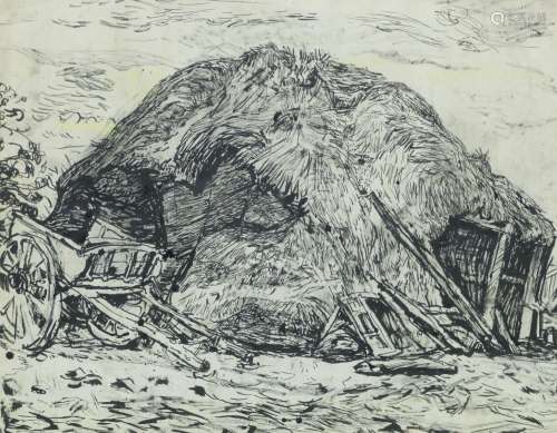 Joan Eardley RSA (British, 1921-1963) Haystack 48 x 61.5 cm....