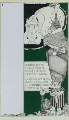 Alasdair Gray (British, 1934-1919) The Hippopotamus, a serie...