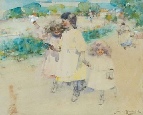 James Watterson Herald (British, 1859-1914) Young girls (189...