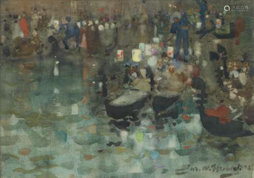 James Watterson Herald (British, 1859-1914) Venice, gondolie...