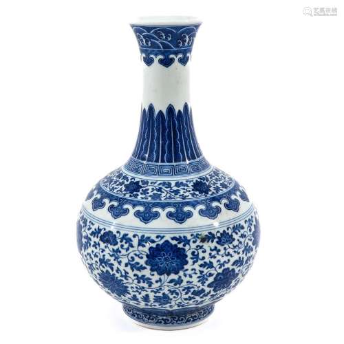 A Blue and White Vase