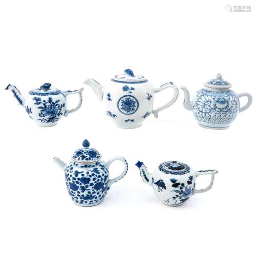 A Collection of 6 Teapots