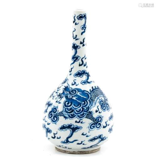 A Small Blue and White Vase