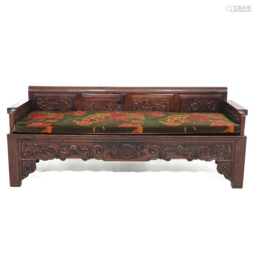 A Carved Chinese Rosewood Sofa