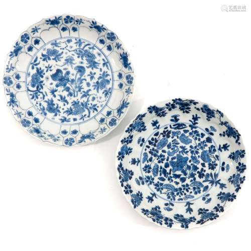 A Lot of 2 Blue and White Plates